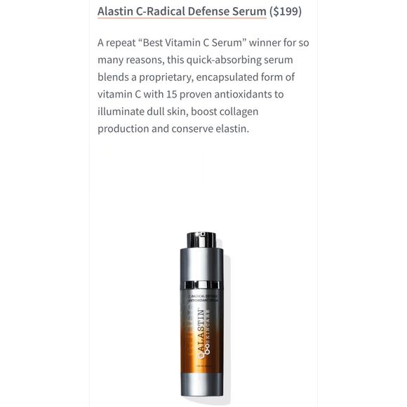 ALASTIN C-Radical Defense Antioxidant Serum Brightening Full Size 1.0 fl. oz NEW - Picture 2 of 5